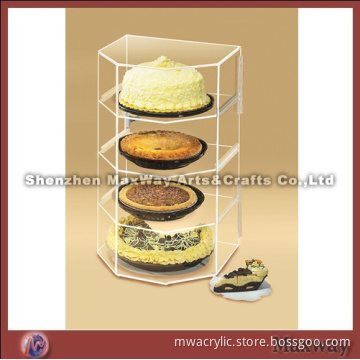 Vertical 4 Layers Perspex Locking Cake Case
